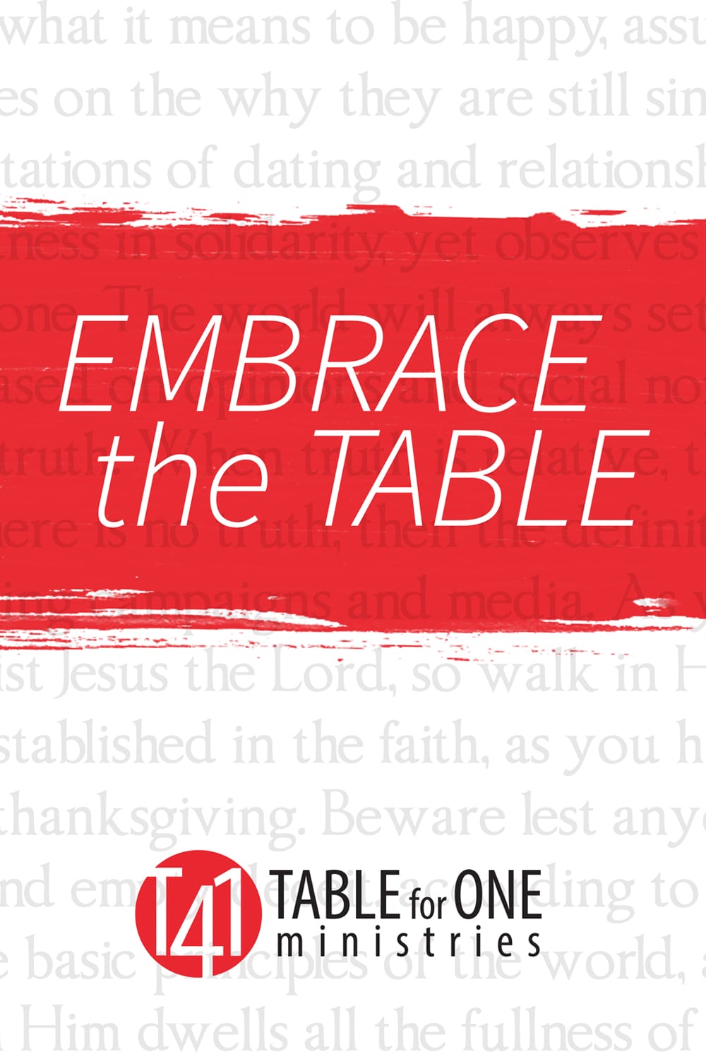 Table for One Ministries - Ministry for Singles and Leaders to Singles - Logo - Be Complete In Christ - singles ministry resources - single adults ministry resources - Single adult bible study - single adult bible studies